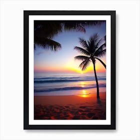 Sunset At The Beach 299 Art Print