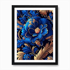 Blue Flowers (768 X 1024 Pixel) Art Print