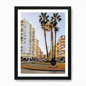 Palm Trees In a Spanish Street Art Print