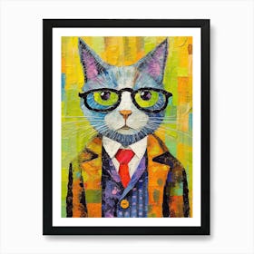 Glamour Paws; A Cat S Fashionable Canvas Art Print