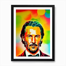 Keanu Reeves Colourful Pop Movies Art Movies Art Print