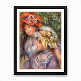 Two Girls (1910), Pierre Auguste Renoir Art Print