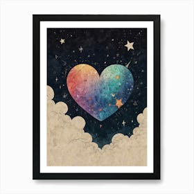 Heart In The Sky 2 Art Print