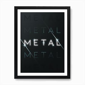 Motivational Words Elements Metal Quintet Art Print