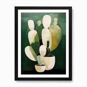 Modern Abstract Cactus Painting Art Print