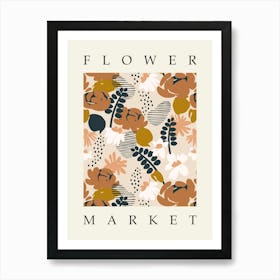 Neutral Flower Market Print 3 Art Print