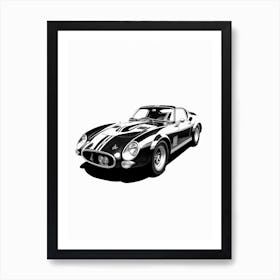 Ferrari 250 Gto Line Drawing 4 Art Print