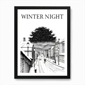 Winter Night Art Print