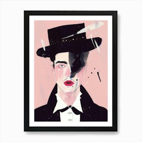 Man In A Top Hat Art Print