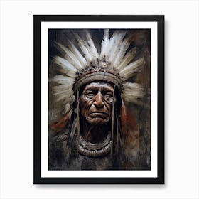 Sculpted Melodies: Chiseling the Songs of Indian Tribes Art Print