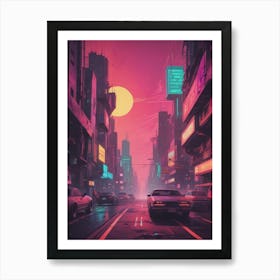 Cyborg City Art Print