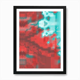 Abstract Red And Blue Art Print