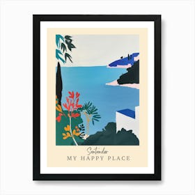 My Happy Place Santander 2 Travel Poster Art Print