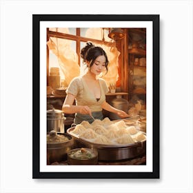 Dumpling Making Chinese New Year 20 Art Print