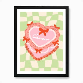 Cancer Coquette Cake Art Print