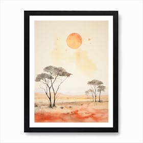 Watercolour Of Ngorongoro Forest   Tanzania 2 Art Print