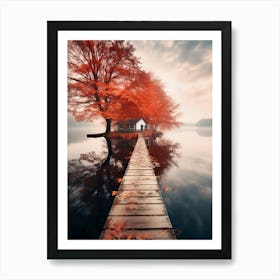 Autumn House In The Woods 2 Art Print