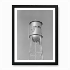 Water Tower, El Indio, Texas By Russell Lee Art Print