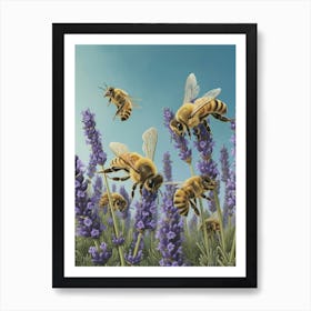 Meliponini Bee Storybook Illustrations 11 Art Print