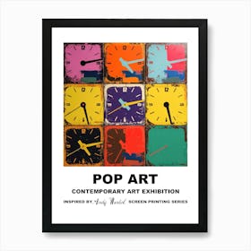 Poster Clocks Pop Art Art Print