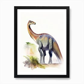 Edmontosaurus 1 Watercolour Dinosaur Art Print