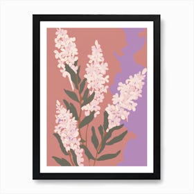 Lavender Flower Big Bold Illustration 1 Art Print