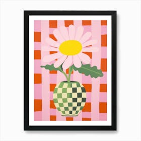 Daisies Flower Vase 3 Art Print