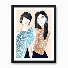 Fashion Illustration Duo Art Print