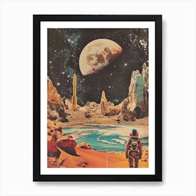 Retro Kitsch Space Collage 3 Art Print