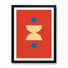 Mid Century Geometric Art 3 Art Print