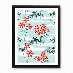 Maldives, Inspired Travel Pattern 2 Art Print