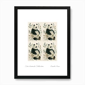 Cute Animals Collection Panda Bear 4 Art Print