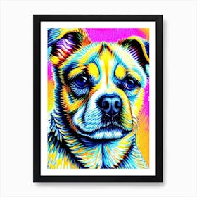 Chihuahua Retro Dog Art Art Print