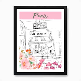 Paris France Brasserie Café Art Print