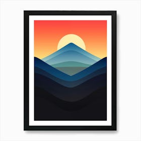 Sunset Mountains Art Print