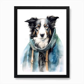 Border Collie Dog As A Jedi 4 Art Print