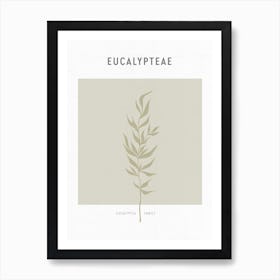 Boho Leaves 2 Eucalypteae Art Print