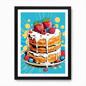 Pop Art  Abstract Victoria Sponge 2 Art Print