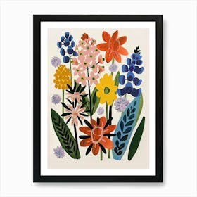 Painted Florals Hyacinth 1 Art Print
