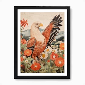 Crested Caracara 2 Detailed Bird Painting Art Print