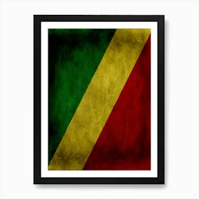 Congo Flag Texture 1 Art Print