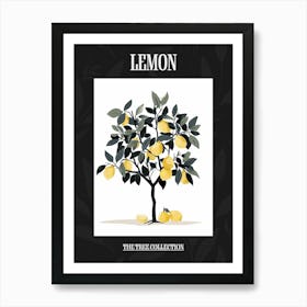 Lemon Tree Pixel Illustration 4 Poster Art Print