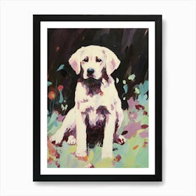 A Newfoundland Dog Painting, Impressionist 2 Art Print