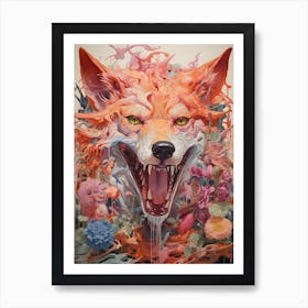 Fox Exployed Art Print