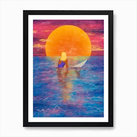 Surfer Girl Art Print