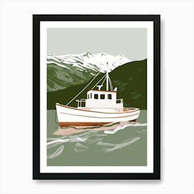 Fishing Boat In Alaska Art Print