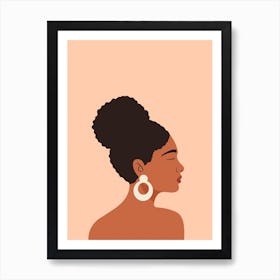 Afro Girl Art Print
