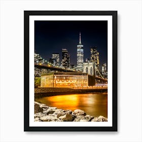 Picturesque Manhattan Impression From Brooklyn Art Print