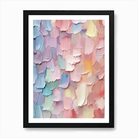 Pastels Impasto Brush Strokes 7 Art Print