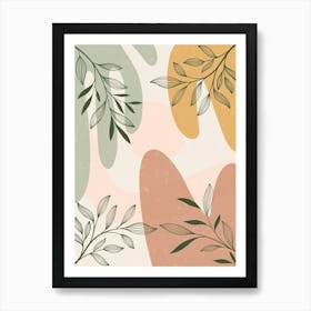 Abstract Leaf Pattern 3 Art Print